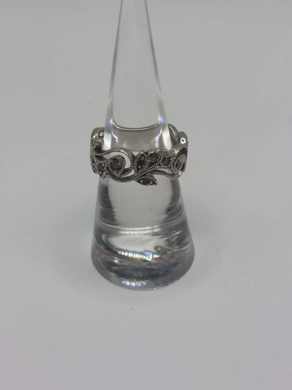 Sterling Silver 925 Filigree Scrollwork Band Ring